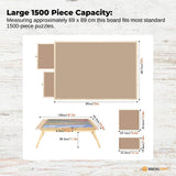 Darrahopens Gift & Novelty > Games > Jigsaw Puzzles & Accessories Social Hike 1500pcs Puzzle Board Table 6 Drawer with Cover - Wooden Folding Legs