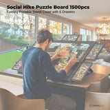 Darrahopens Gift & Novelty > Games > Jigsaw Puzzles & Accessories Social Hike Puzzle Felt Board 1500pcs - Folding Portable Stand Cover and Drawers