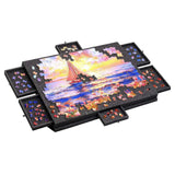 Darrahopens Gift & Novelty > Games > Jigsaw Puzzles & Accessories Social Hike Puzzle Felt Board 1500pcs - Folding Portable Stand Cover and Drawers