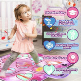 Darrahopens Gift & Novelty > Games > Video Games Kids Electronic Dance Mat Princess Theme Musical Rhythm Game with LED Lights Adjustable Volume Non-Slip Floor Playmat for Girls Age 3+