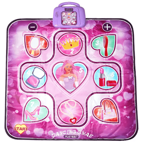 Darrahopens Gift & Novelty > Games > Video Games Kids Electronic Dance Mat Princess Theme Musical Rhythm Game with LED Lights Adjustable Volume Non-Slip Floor Playmat for Girls Age 3+