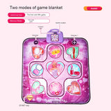 Darrahopens Gift & Novelty > Games > Video Games Kids Electronic Dance Mat Princess Theme Musical Rhythm Game with LED Lights Adjustable Volume Non-Slip Floor Playmat for Girls Age 3+