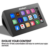 Darrahopens Gift & Novelty > Games > Video Games Studio Controller Keyboard Stream Controller Customizable Deck with 15 Shortcut Keys for Multi Applications Triggered in PC for Streaming Studio Work Game