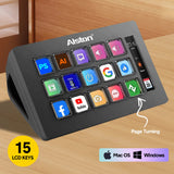 Darrahopens Gift & Novelty > Games > Video Games Studio Controller Keyboard Stream Controller Customizable Deck with 15 Shortcut Keys for Multi Applications Triggered in PC for Streaming Studio Work Game