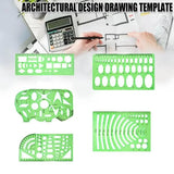 Darrahopens Gift & Novelty > Novelty > Jewellery Making Kits 11Pcs Plastic Geometric Template Ruler Stencil Set Measuring Tool