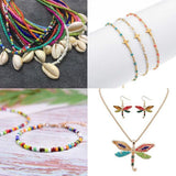 Darrahopens Gift & Novelty > Novelty > Jewellery Making Kits 12000Pcs 3mm 24-Colour Glass Seed Bracelet Beads Kit