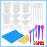 Darrahopens Gift & Novelty > Novelty > Jewellery Making Kits 36PCS Silicone Mixing and Measuring Cup Set for Resin Casting and DIY Craft Projects