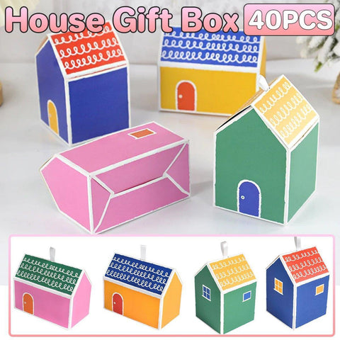Darrahopens Gift & Novelty > Novelty > Jewellery Making Kits 40PCS Colorful Small House Gift Boxes Candy Packing Party Favors Treat Box