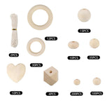 Darrahopens Gift & Novelty > Novelty > Jewellery Making Kits 414pcs DIY Beading Kit Round Wooden Beads Set Craft Jewelry Supplies Home Decor