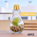 Darrahopens Gift & Novelty > Novelty > Jewellery Making Kits 50PCS 100ML Transparent Bulb Bottle Plastic Candy Jar Storage Container Reusable