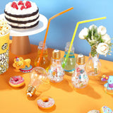 Darrahopens Gift & Novelty > Novelty > Jewellery Making Kits 50PCS 100ML Transparent Bulb Bottle Plastic Candy Jar Storage Container Reusable