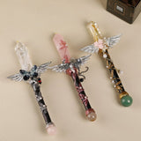 Darrahopens Gift & Novelty > Novelty > Jewellery Making Kits Handmade Crystal Wand, Natural Raw Gemstone Scepter, Magic Healing Wand White Crystal