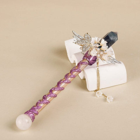 Darrahopens Gift & Novelty > Novelty > Jewellery Making Kits Handmade Crystal Wand, Raw Gemstone Scepter, Natural Magic Wand Green Fluorite