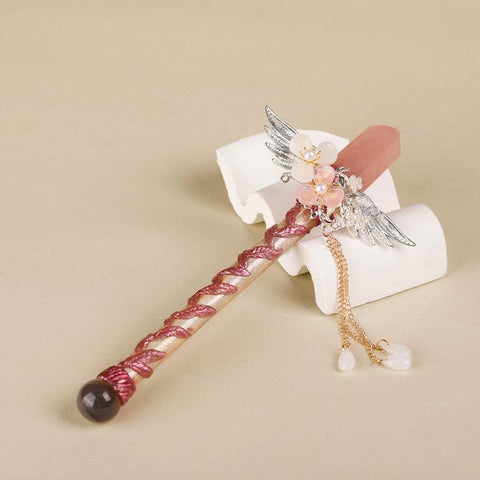 Darrahopens Gift & Novelty > Novelty > Jewellery Making Kits Handmade Crystal Wand, Raw Gemstone Scepter, Natural Magic Wand Rose Quartz
