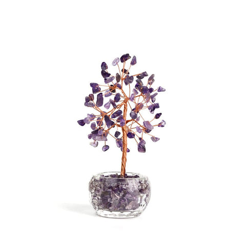Darrahopens Gift & Novelty > Novelty > Jewellery Making Kits Purple crystal Natural Crystal Wealth Tree -Feng Shui Decor, Elegant Office Desk Ornament