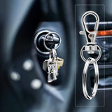 Darrahopens Gift & Novelty > Novelty > Jewellery Making Kits Stainless Steel Button Lock Carabiner Keychains 100pcs Silver