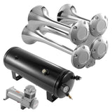Darrahopens Gift & Novelty > Novelty > Jewellery Making Kits VEVOR Train Horns Kit, 4 Trumpet Air Horn Kit, 150dB Train Horns for Pickup Trucks, 12V 160 psi Air Compressor 2.6 Gal/10 L Tank with Gauge for Any 12V Vehicle Car Truck Train Van Boat