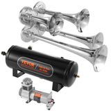 Darrahopens Gift & Novelty > Novelty > Jewellery Making Kits VEVOR Train Horns Kit, 4 Trumpet Air Horn Kit, 150dB Train Horns for Pickup Trucks, 12V 160 psi Air Compressor 2.6 Gal/10 L Tank with Gauge for Any 12V Vehicle Car Truck Train Van Boat
