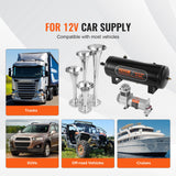 Darrahopens Gift & Novelty > Novelty > Jewellery Making Kits VEVOR Train Horns Kit, 4 Trumpet Air Horn Kit, 150dB Train Horns for Pickup Trucks, 12V 160 psi Air Compressor 2.6 Gal/10 L Tank with Gauge for Any 12V Vehicle Car Truck Train Van Boat
