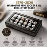 Darrahopens Gift & Novelty > Novelty > Novelty Gifts 1970-2026 Handmade Mini Football Ornaments, 15 Classic Reproductions, Leather Hand-Stitched, with Acrylic Display Case, Desktop Decoration and Fan Collection Memorabilia.