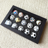 Darrahopens Gift & Novelty > Novelty > Novelty Gifts 1970-2026 Handmade Mini Football Ornaments, 15 Classic Reproductions, Leather Hand-Stitched, with Acrylic Display Case, Desktop Decoration and Fan Collection Memorabilia.