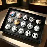 Darrahopens Gift & Novelty > Novelty > Novelty Gifts 1970-2026 Handmade Mini Football Ornaments, 15 Classic Reproductions, Leather Hand-Stitched, with Acrylic Display Case, Desktop Decoration and Fan Collection Memorabilia.