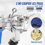 2-in-1 Electric Tufting Gun for Carpet & Rugs, Cut & Loop Pile, 7–18mm Adjustable, 100W, 100–240V-BLUE In Australia - Darrahopens