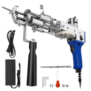 2-in-1 Electric Tufting Gun for Carpet & Rugs, Cut & Loop Pile, 7–18mm Adjustable, 100W, 100–240V-BLUE In Australia - Darrahopens