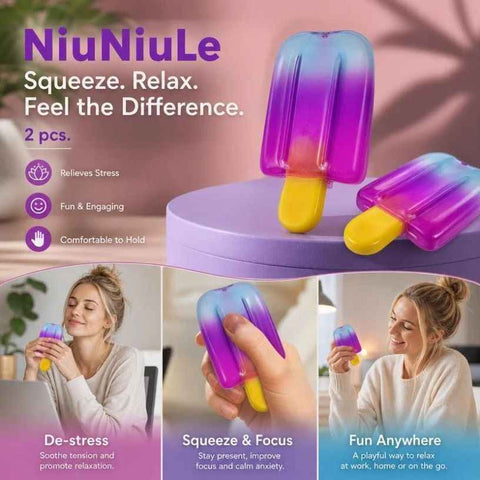 Darrahopens Gift & Novelty > Novelty > Novelty Gifts 2 Pack Purple Popsicle Squishy, Dual Squeeze To Lighten Mental Burden, Xmas Pack In Australia - Darrahopens