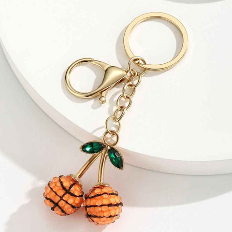 Darrahopens Gift & Novelty > Novelty > Novelty Gifts 2 Pcs Basketball shape design Creative Sports Ball Cherry Keychain – Cute Resin Charm for Car Keys, Bags & Backpacks