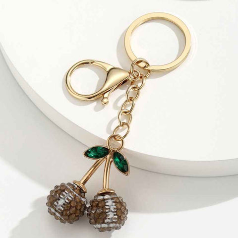 Darrahopens Gift & Novelty > Novelty > Novelty Gifts 2 Pcs Brown rugby ball shape Creative Sports Ball Cherry Keychain – Cute Resin Charm for Car Keys, Bags & Backpacks