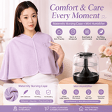 Darrahopens Gift & Novelty > Novelty > Novelty Gifts 2 pcs Relaxing Winter Set - Purple Nursing Cape and Black Mini Humidifier Soothing – Soft Postpartum Shawl & 650ml USB Air Humidifier for Home Comfort，Relax Self Care Present for Women