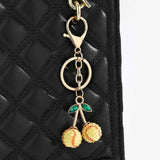 Darrahopens Gift & Novelty > Novelty > Novelty Gifts 2 Pcs Yellow baseball shape Creative Sports Ball Cherry Keychain – Cute Resin Charm for Car Keys, Bags & Backpacks