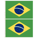 Darrahopens Gift & Novelty > Novelty > Novelty Gifts 2x Brazil Country Flags Heavy Duty Brasil World Cup Brazilian  - 150cm x 90cm
