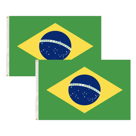 Darrahopens Gift & Novelty > Novelty > Novelty Gifts 2x Brazil Country Flags Heavy Duty Brasil World Cup Brazilian  - 150cm x 90cm