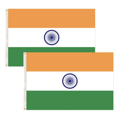 Darrahopens Gift & Novelty > Novelty > Novelty Gifts 2x India Country Flags Indian Heavy Duty National Cricket Diwali Divali - 150cm x 90cm