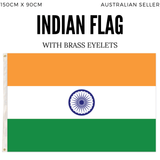 Darrahopens Gift & Novelty > Novelty > Novelty Gifts 2x India Country Flags Indian Heavy Duty National Cricket Diwali Divali - 150cm x 90cm