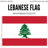 Darrahopens Gift & Novelty > Novelty > Novelty Gifts 2x Lebanon Lebanese Country Flags Heavy Duty Outdoor - 150cm x 90cm