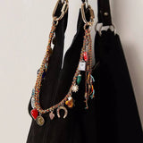 Darrahopens Gift & Novelty > Novelty > Novelty Gifts #3541 + #3546 Bohemian Vintage Ceramic Keychain Bag Charm - Multi-Layered Handcrafted Lucky Ethnic Bag Styling Accessory & Mother's Day Gift