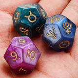 Darrahopens Gift & Novelty > Novelty > Novelty Gifts 3pcs 12-sided resin tweezers astrology tarot constellation divination dice