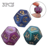 Darrahopens Gift & Novelty > Novelty > Novelty Gifts 3pcs 12-sided resin tweezers astrology tarot constellation divination dice