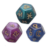 Darrahopens Gift & Novelty > Novelty > Novelty Gifts 3pcs 12-sided resin tweezers astrology tarot constellation divination dice