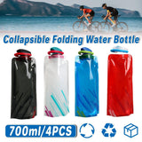 Darrahopens Gift & Novelty > Novelty > Novelty Gifts 4PCS Portable 700ML Folding Water Storage Bag PE for Riding Sports Hiking Kettle