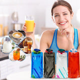 Darrahopens Gift & Novelty > Novelty > Novelty Gifts 4PCS Portable 700ML Folding Water Storage Bag PE for Riding Sports Hiking Kettle