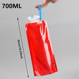 Darrahopens Gift & Novelty > Novelty > Novelty Gifts 4PCS Portable 700ML Folding Water Storage Bag PE for Riding Sports Hiking Kettle