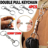 Darrahopens Gift & Novelty > Novelty > Novelty Gifts 4X Detachable Quick Release Removable Keyring Keychain Key Ring Pull Apart Split