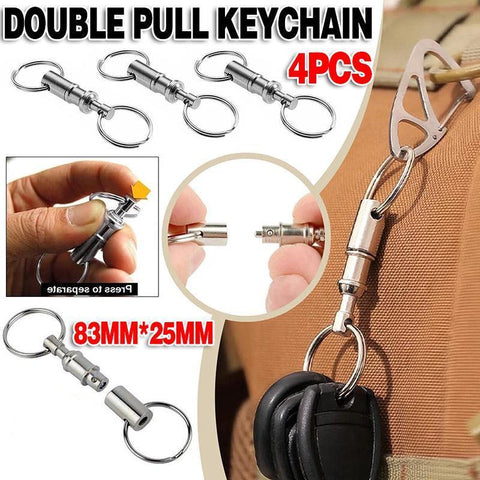 Darrahopens Gift & Novelty > Novelty > Novelty Gifts 4X Detachable Quick Release Removable Keyring Keychain Key Ring Pull Apart Split