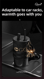 Darrahopens Gift & Novelty > Novelty > Novelty Gifts 710ML Silver Luxury Gradient Textured Aurora Starry Night Insulated Travel Mug (Bow Pendant Gift Box) – 316 Stainless Steel Car Coffee Tumbler with Pop-Up Straw Dual Lid, Sinking Tea Infuser Ball and Cup Sleeve