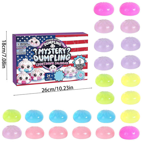 Darrahopens Gift & Novelty > Novelty > Novelty Gifts Adult Squishy Stress Relief Toy 24-Day Countdown Surprise Set - Mystery Dumpling Squeeze Calendar Gift Box - Decompression Toy - GJ876-004 In Australia - Darrahopens