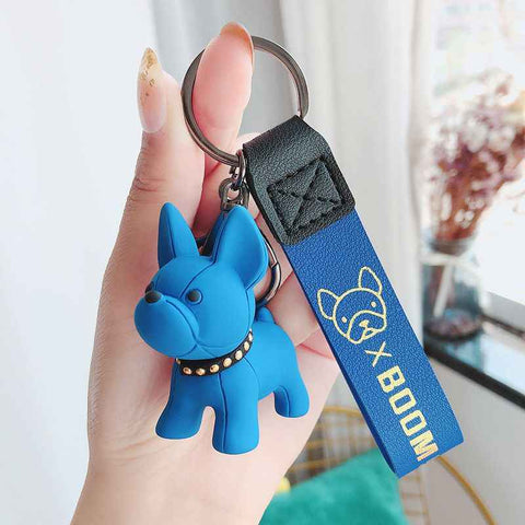 Darrahopens Gift & Novelty > Novelty > Novelty Gifts Blue Cute Resin French Bulldog Keychain Pendant for Backpacks and Keys – Trendy Frenchie Dog Bag Hanging Ornament, Stylish Accessory Solution for Local Trendsetters